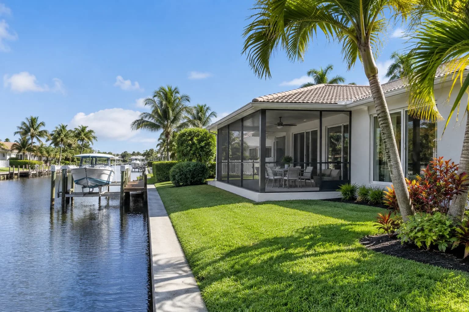 A Kendall home beside a canal with clean windows