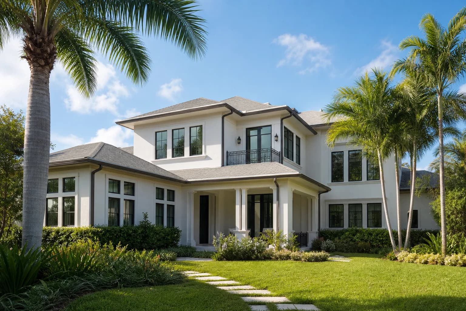 Two-story South Florida home with many windows