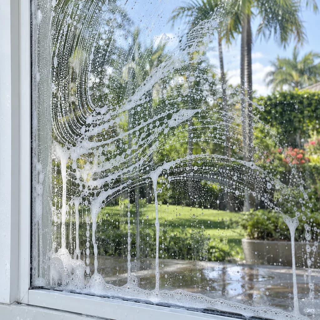 Scrubbing the glass